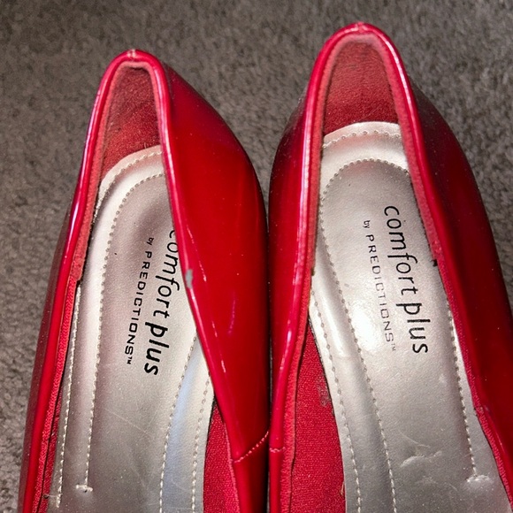 Patent leather red heels, comfort plus by predictions - Picture 3 of 4